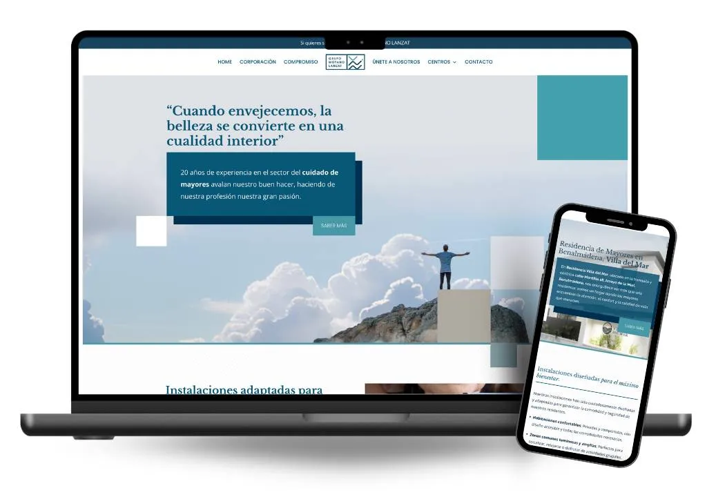 Web de Grupo Moyano Lanzat en ordenador y móvil