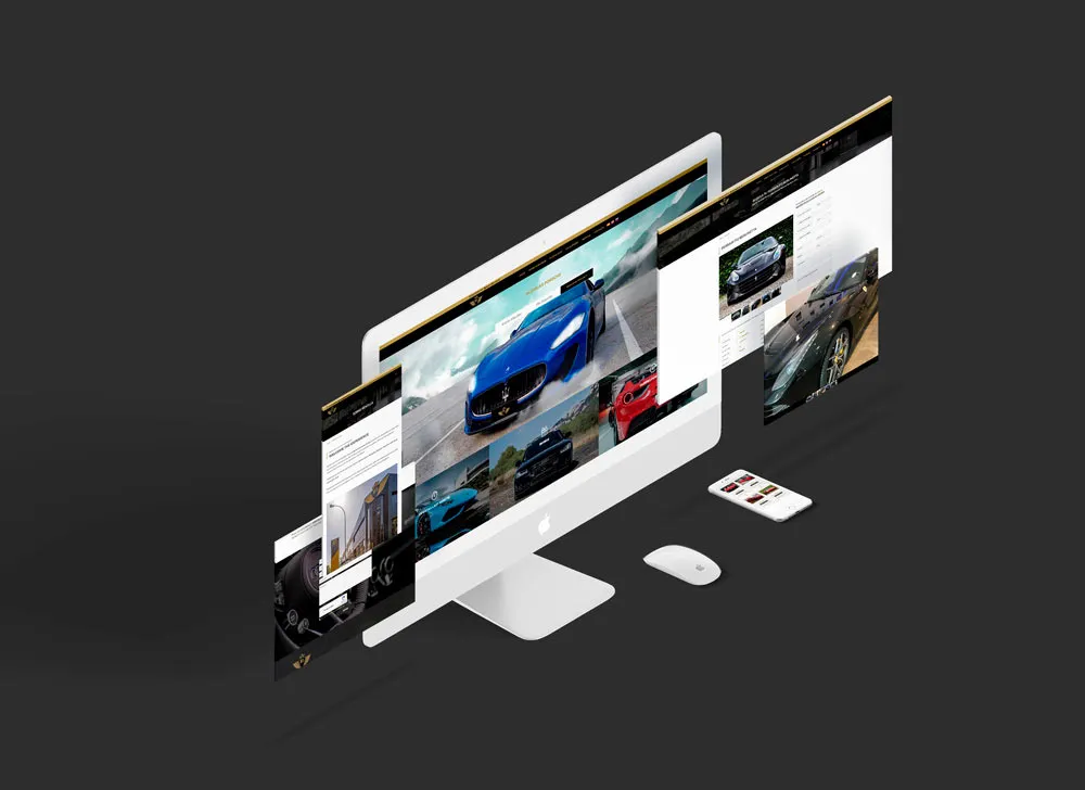 Web responsive de Rentlux en ordenador, tablet y móvil