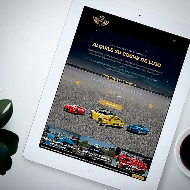 Web de Rentlux en una tablet