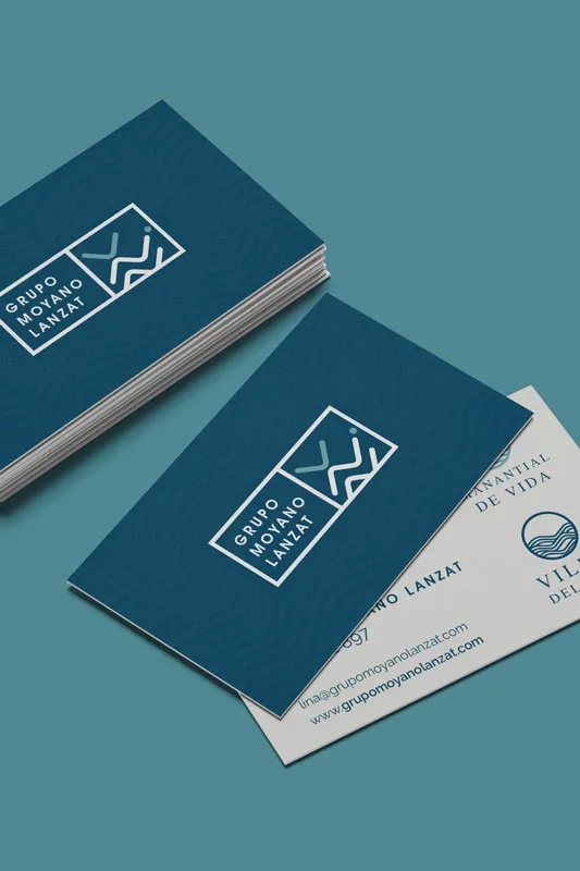 Tarjetas de visita de Grupo Moyano Lanzat