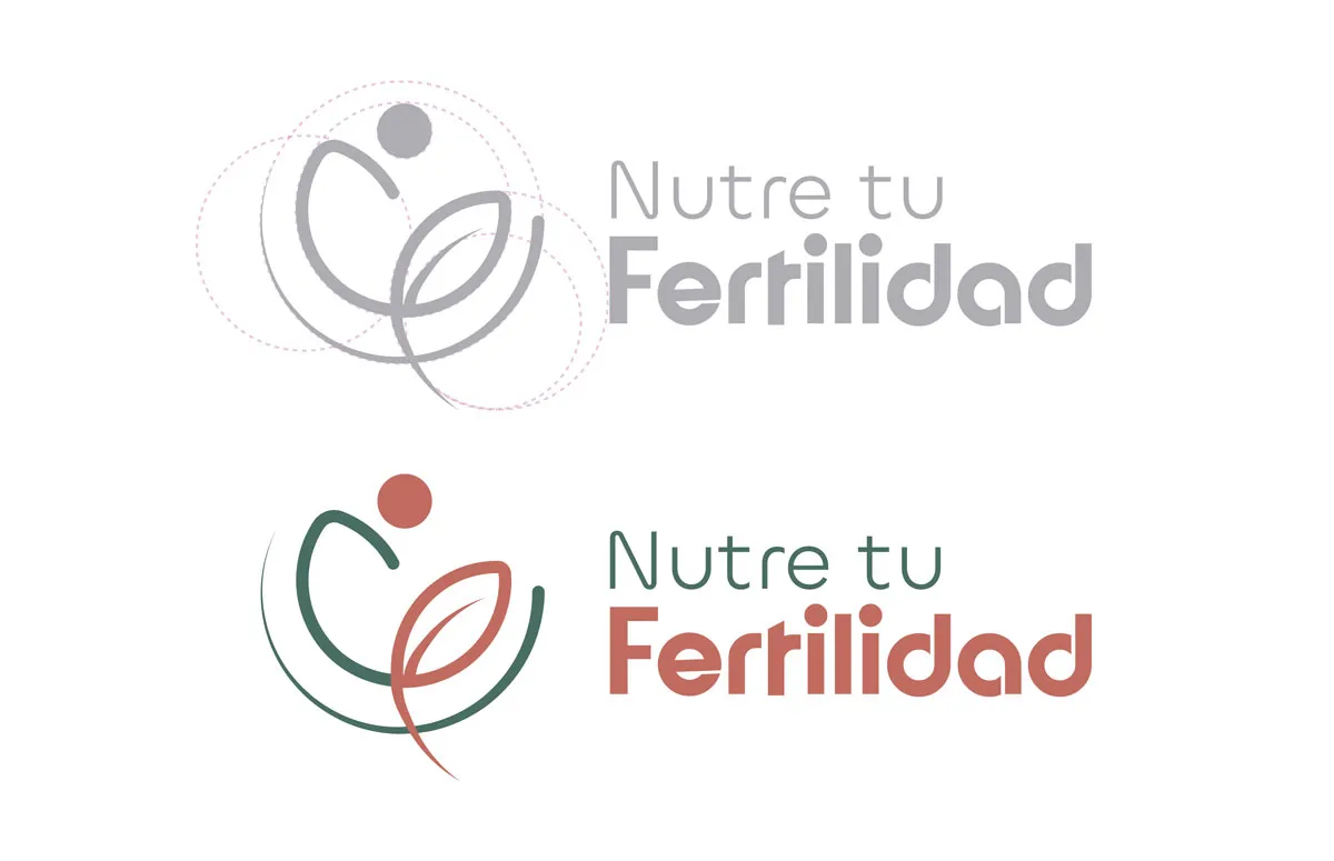 Logotipo de Nutre tu Fertilidad en gris y en color
