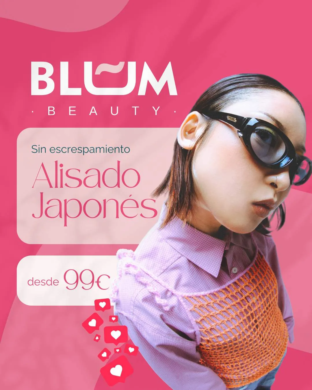Publicación de Instagram de Blum Beauty: alisado japonés